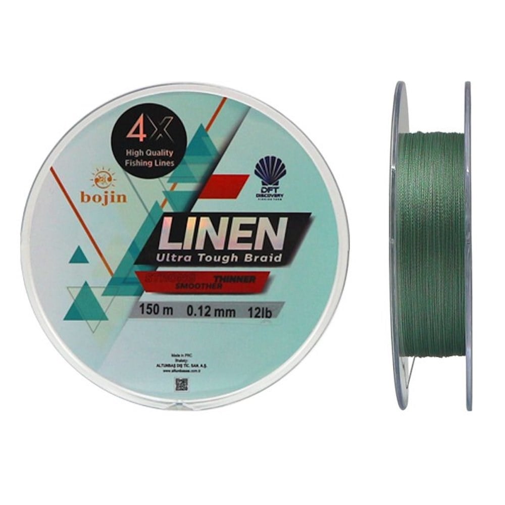 Bojin Linen 4X İp Misina Yeşil 150t 0.12mm 12lb