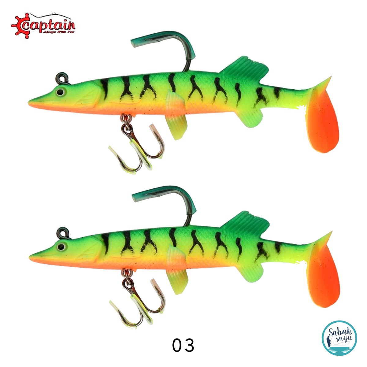 Captain 3584 Kingdom Aero Soft 12cm Silikon Balık (2 Adet) Renk: 03