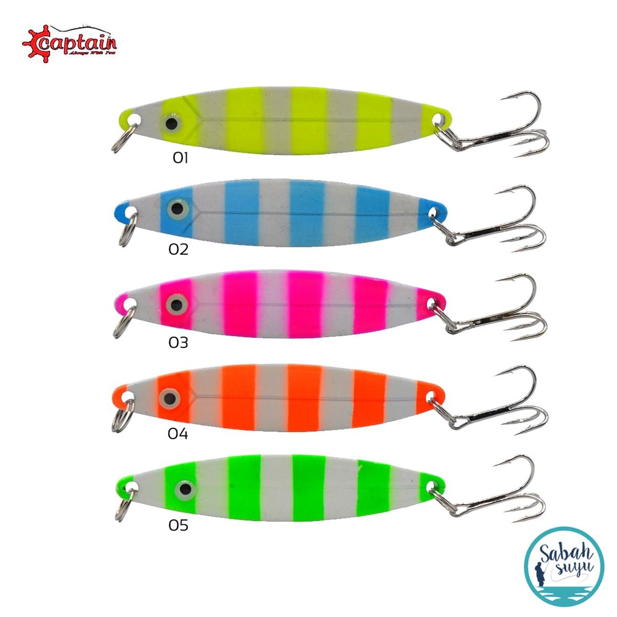 Captain 6145 Kaşık Zebra Glow 8cm 18gr Renk:02