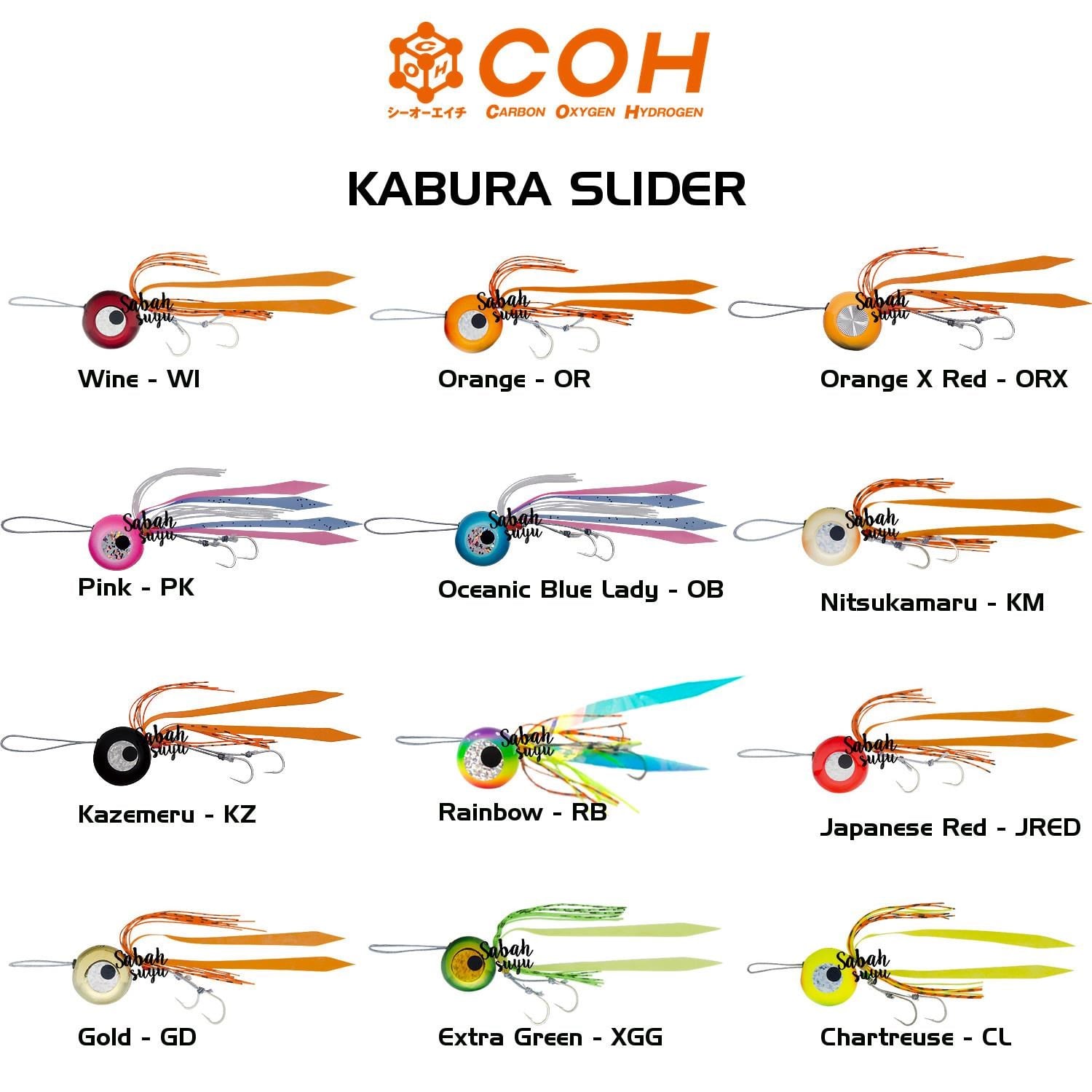 COH Kabura Slider Tai Rubber Jig Suni Yem 150gr. OR