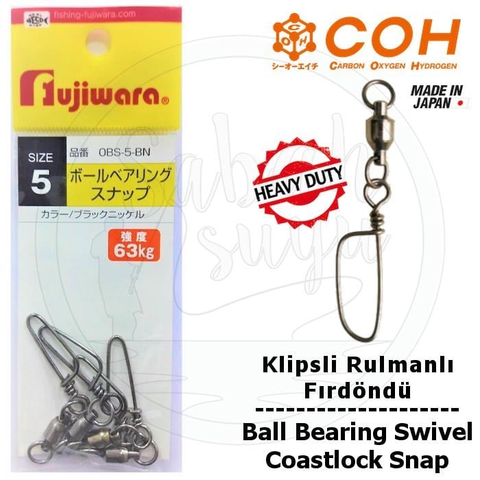 COH Klipsli Rulmanlı Fırdöndü EX #5 63kg (Heavy Duty / Coastlock Snap)