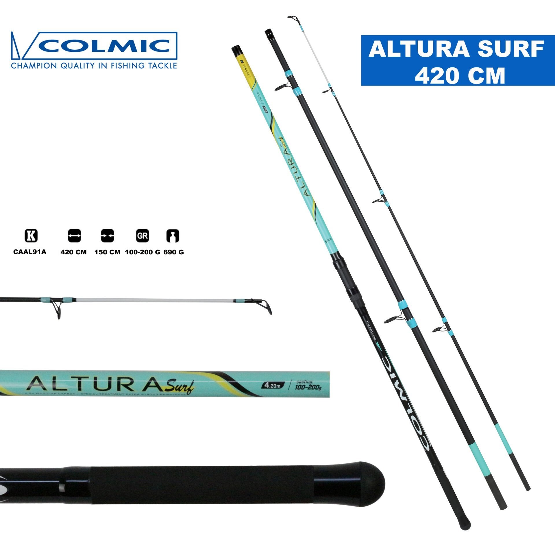 Colmic Altura MN 4.20mt 100-200gr (3P) Surf Kamış