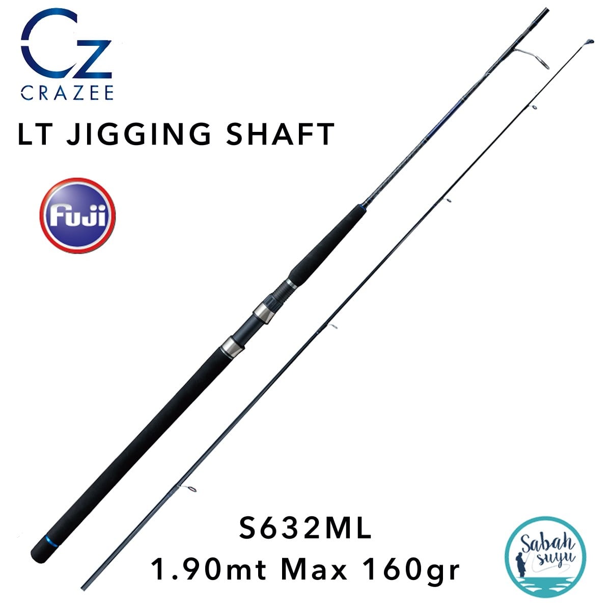 Crazee LT Jigging Shaft S632ML Light Jigging Kamış 1.90mt Max 160gr