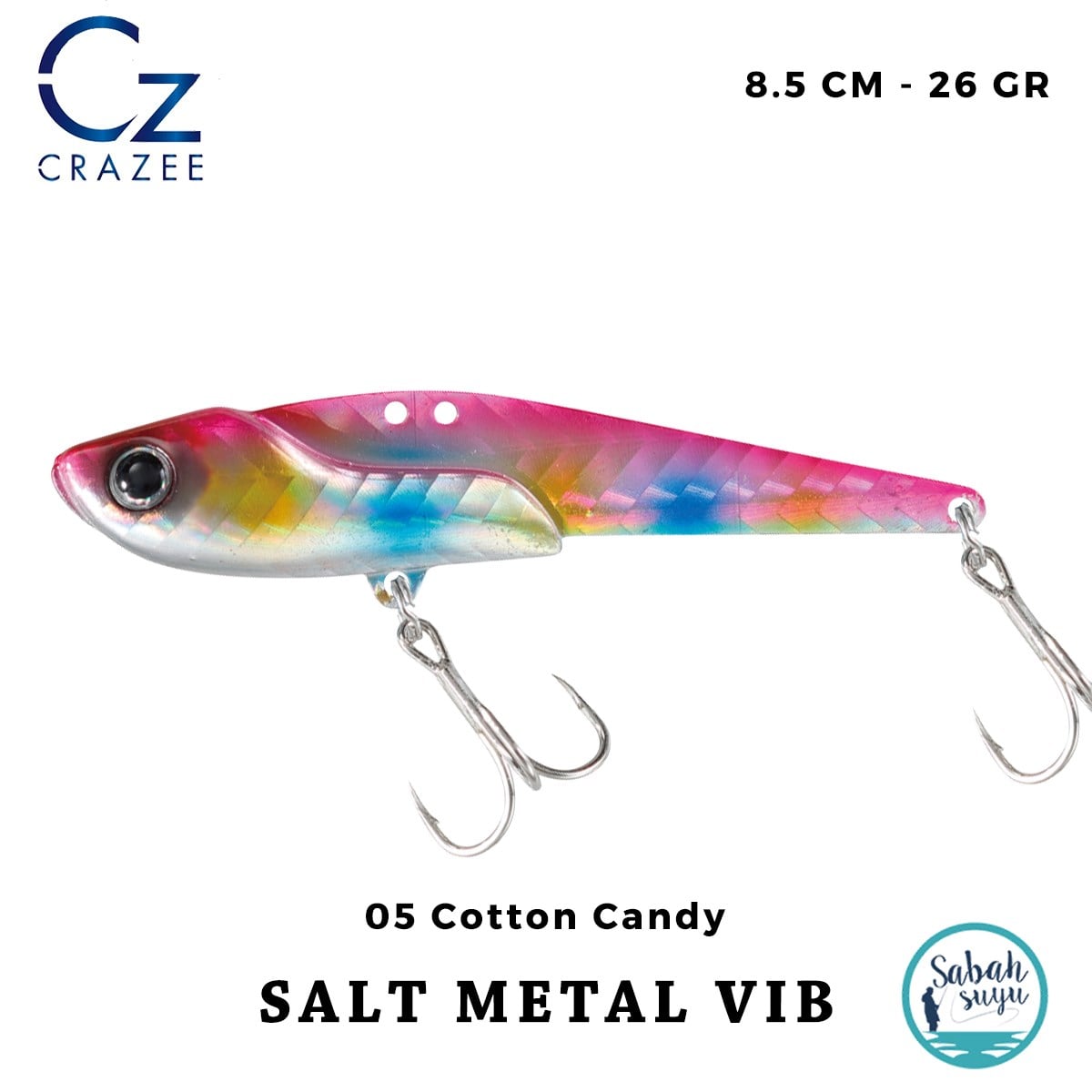 Crazee Salt Metal VIB 85 Vibrasyon Jig 85mm 26gr #05 Cotton Candy
