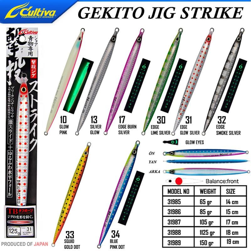 Cultiva 31986 Gekito Jig Strike 85gr 15cm 30