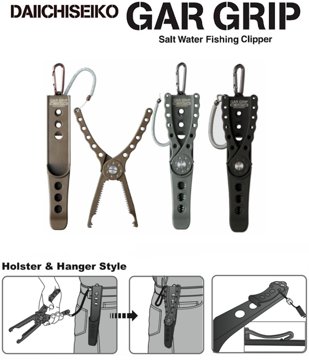 Daiichiseiko Gar Grip MC Balık Maşası 23 cm + Taşıma Kılıfı Dark Earth