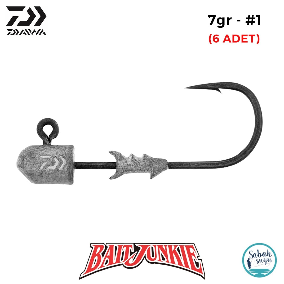 Daiwa Bait Junkie OX Jighead 7gr #1 (6 Adet)