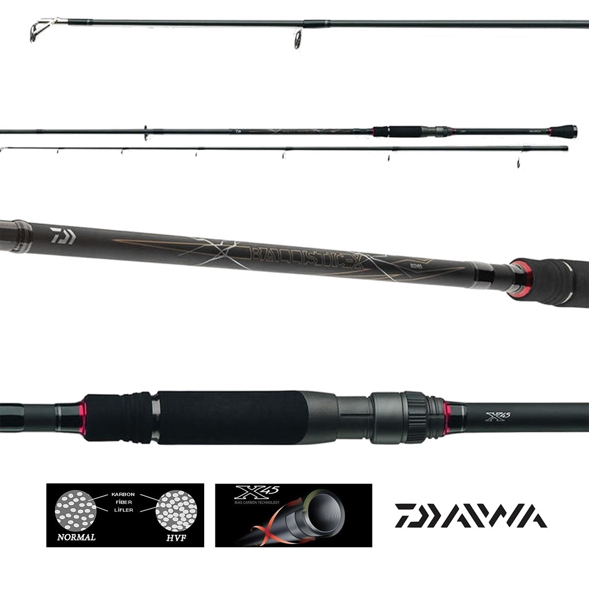 Daiwa Ballistic X 2.74m 14-42gr (2P) Spin Kamış