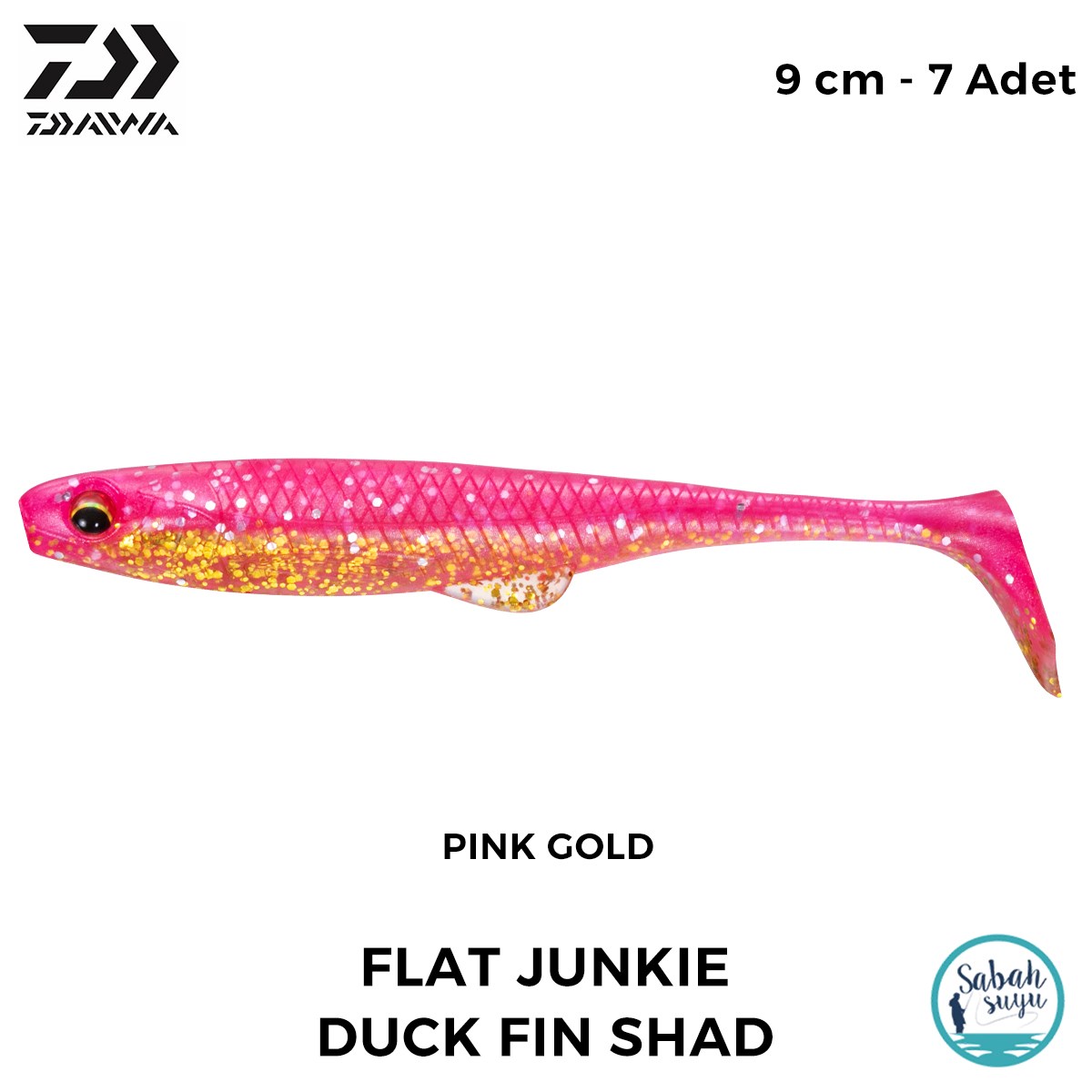 Daiwa FJ Duck Fin Shad 9cm (3.5'') Pink Gold Silikon Balık (7 Adet)