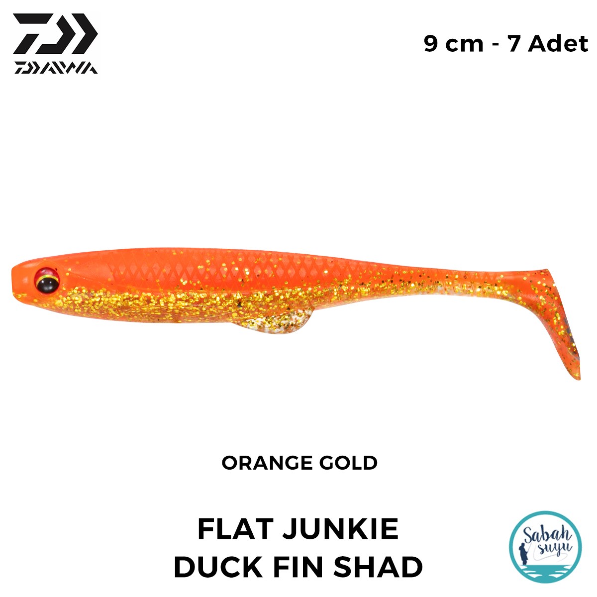 Daiwa FJ Duck Fin Shad 9cm (3.5'') Orange Gold Silikon Balık (7 Adet)