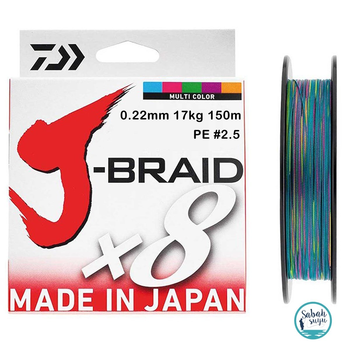 Daiwa J-Braid PE 8X İp Misina 0.22mm 17kg 150mt Multicolor