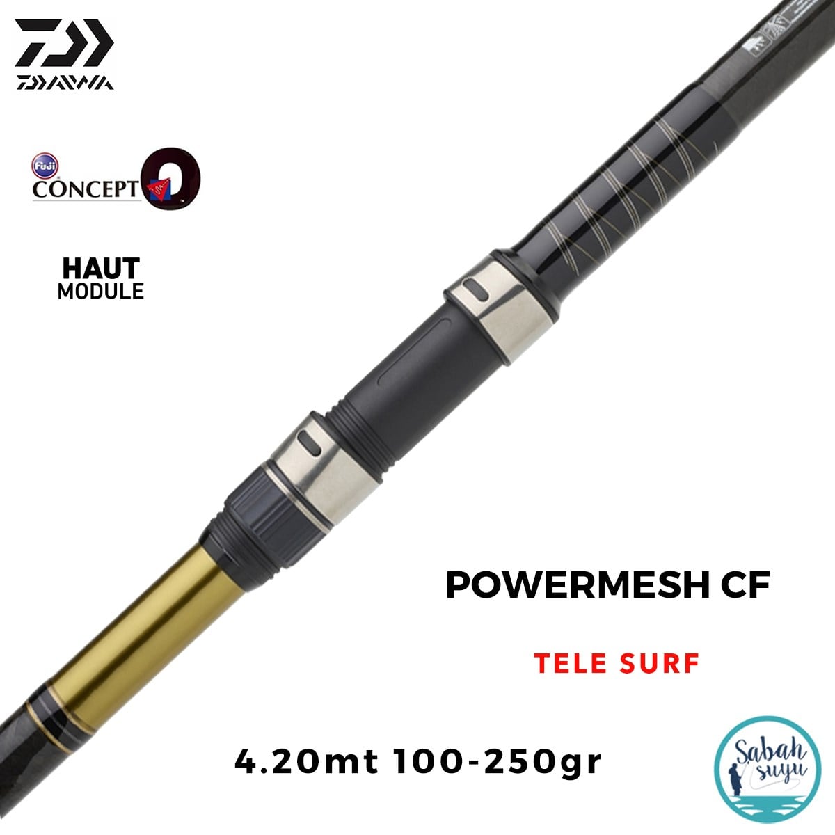 Daiwa Powermesh CF 4.20mt 100-250gr Teleskopik Surf Kamış