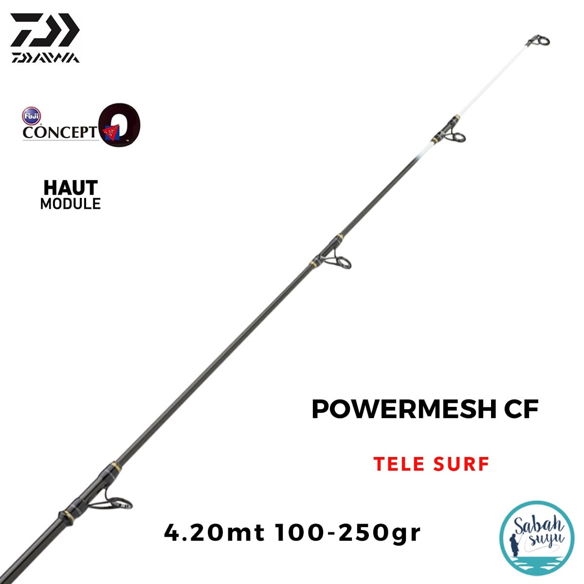 Daiwa Powermesh CF 4.20mt 100-250gr Teleskopik Surf Kamış