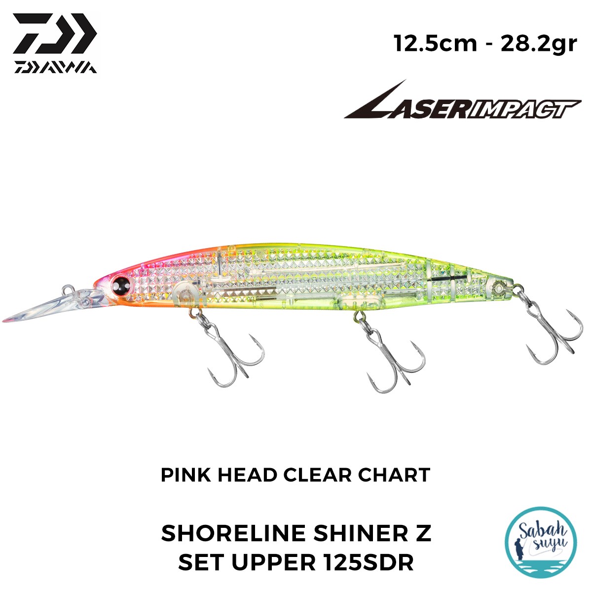 Daiwa SLS-Z Set Upper 125SDR-LI 12.5cm 28.2gr LI Pink Head Clear Chart