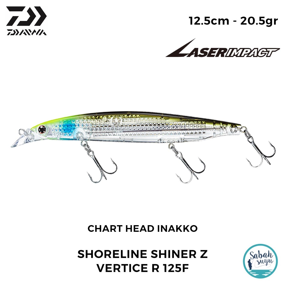 Daiwa SLS-Z Vertice R 125F-LI 12.5cm 20.5gr LI Chart Head Inakko
