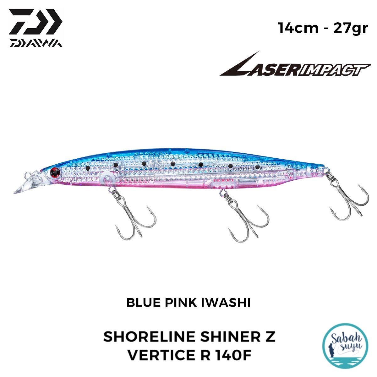 Daiwa SLS-Z Vertice R 140F-LI 14cm 27gr LI Blue Pink Iwashi