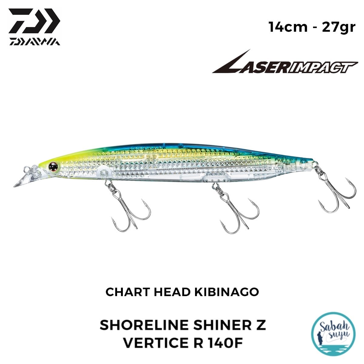Daiwa SLS-Z Vertice R 140F-LI 14cm 27gr LI Chart Head Kibinago