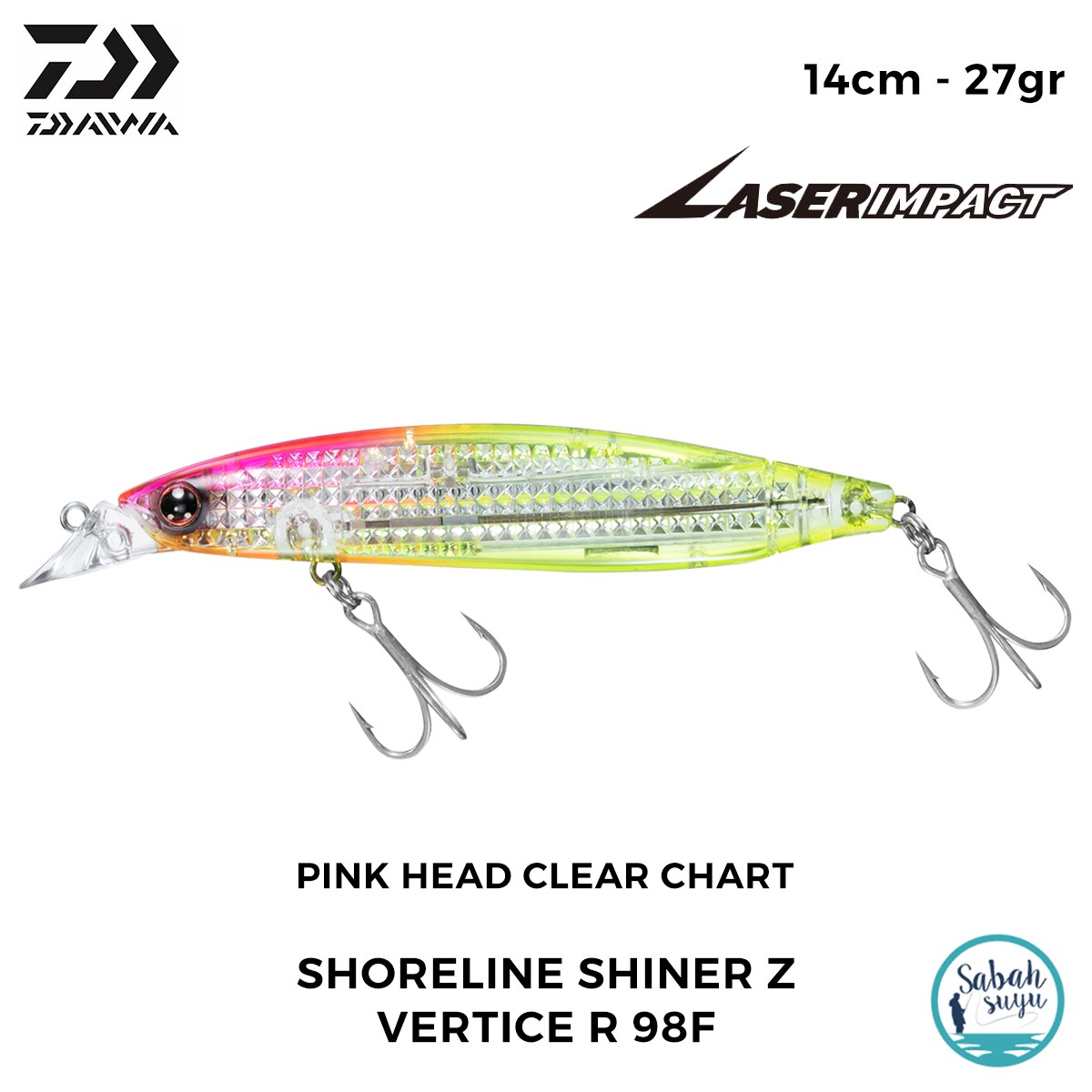 Daiwa SLS-Z Vertice R 98F-LI 9.8cm 16.2gr LI Pink Head Clear Chart