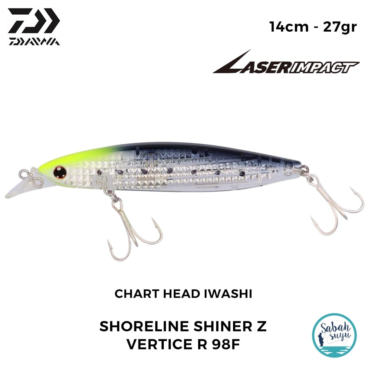 Daiwa SLS-Z Vertice R 98F-LI 9.8cm 16.2gr LI Chart Head Iwashi