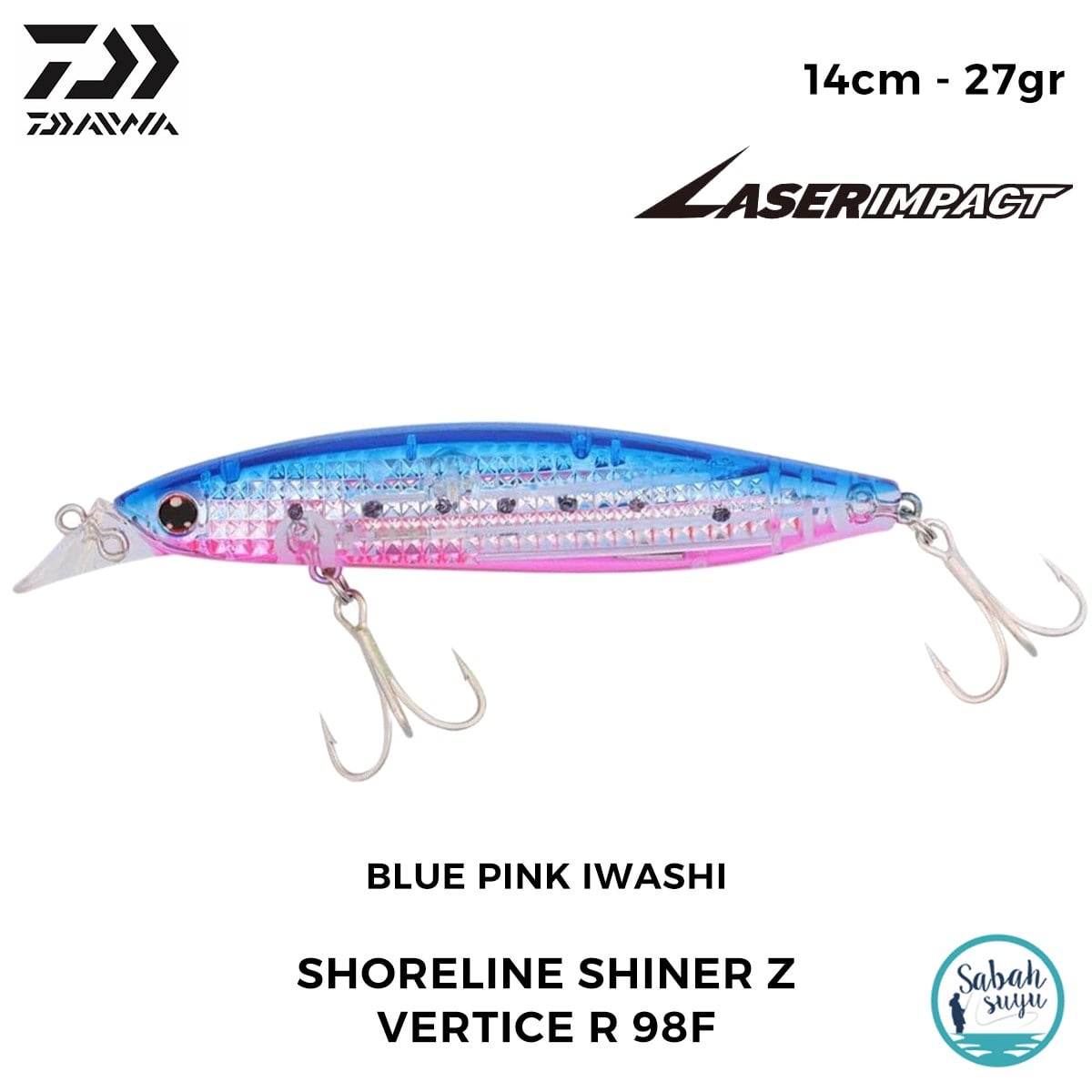 Daiwa SLS-Z Vertice R 98F-LI 9.8cm 16.2gr LI Blue Pink Iwashi