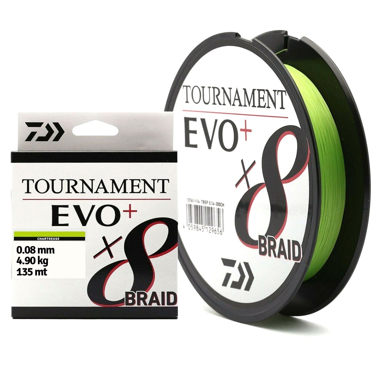 Daiwa Tournament Evo+ 8X İp Misina 0.08mm 4.9kg 135mt Açık Yeşil