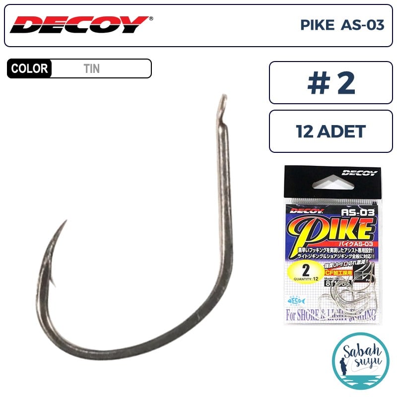Decoy AS-03 Pike Light Jigging Asist İğne TIN #2 (12 Adet)