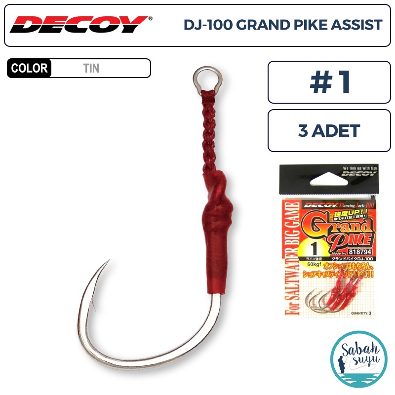 Decoy DJ-100 Grand Pike Tekli Asist İğnesi #1 (3 Adet)