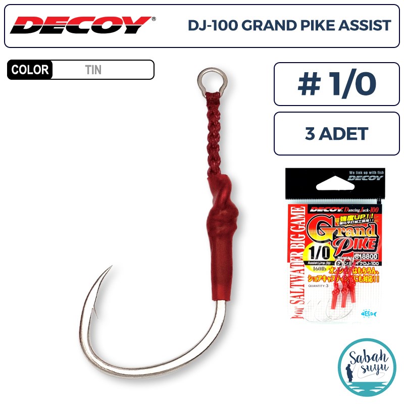 Decoy DJ-100 Grand Pike Tekli Asist İğnesi #1/0 (3 Adet)