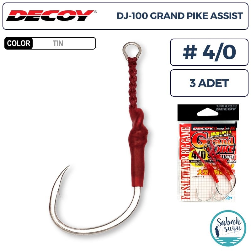 Decoy DJ-100 Grand Pike Tekli Asist İğnesi #4/0 (3 Adet)