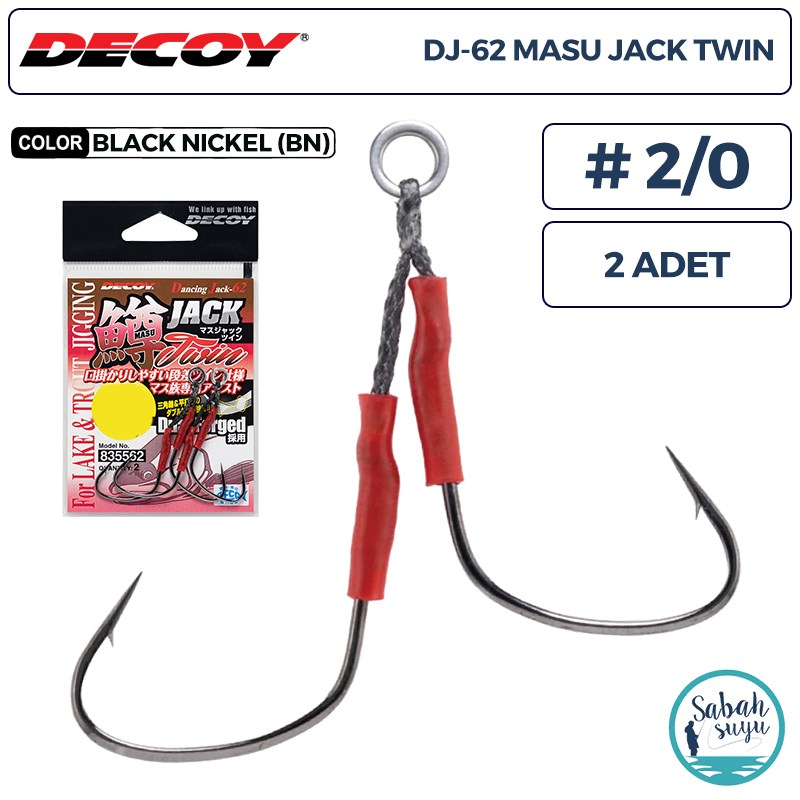 Decoy DJ-62 Masu Jack Twin Çiftli Asist İğnesi #2/0 (2 Adet)
