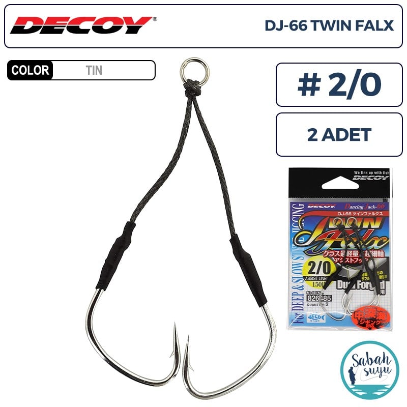 Decoy DJ-66 Twin Falx Çiftli Asist İğnesi #2/0 (2 Adet)