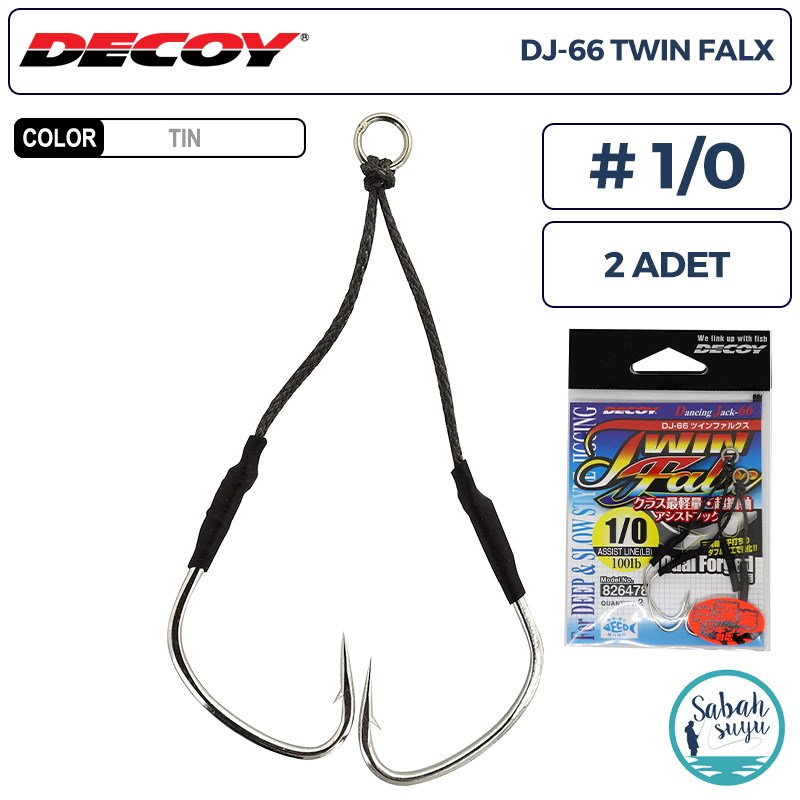 Decoy DJ-66 Twin Falx Çiftli Asist İğnesi #1/0 (2 Adet)