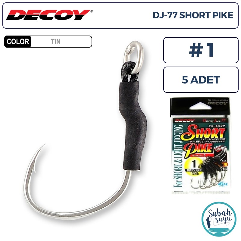 Decoy DJ-77 Short Pike Tekli Arka Asist İğnesi #1 (5 Adet)