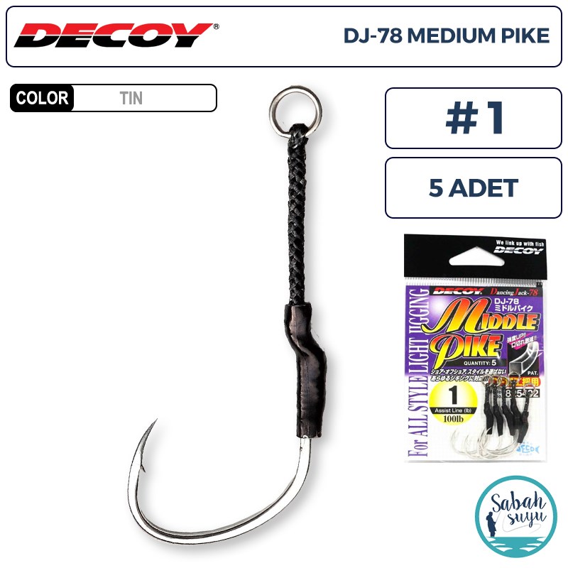 Decoy DJ-78 Middle Pike Tekli Asist İğnesi #1 (5 Adet)