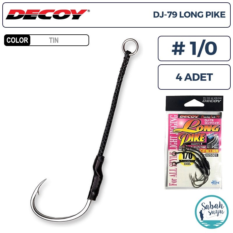 Decoy DJ-79 Long Pike Tekli Asist İğnesi #1/0 (4 Adet)