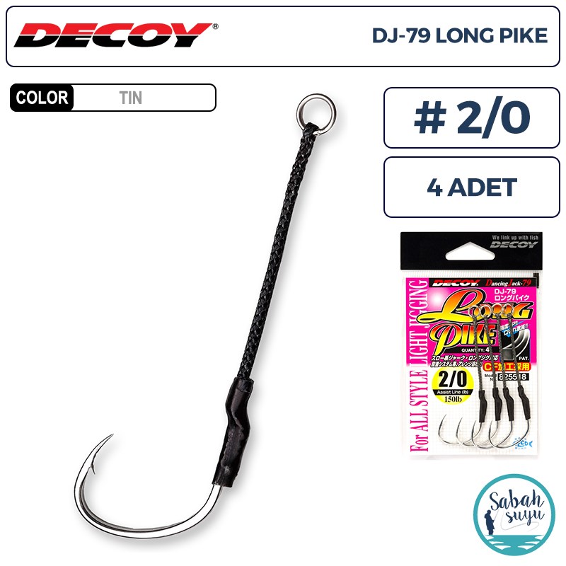Decoy DJ-79 Long Pike Tekli Asist İğnesi #2/0 (4 Adet)