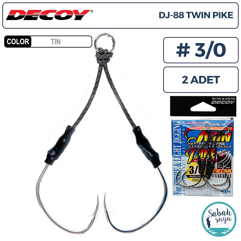 Decoy DJ-88 Twin Pike Çiftli Asist İğnesi #3/0 (2 Adet)