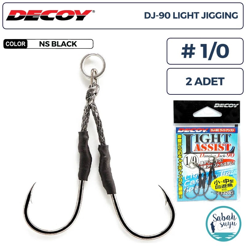 Decoy DJ-90 Light Jigging Çiftli Asist İğnesi #1/0 (2 Adet)