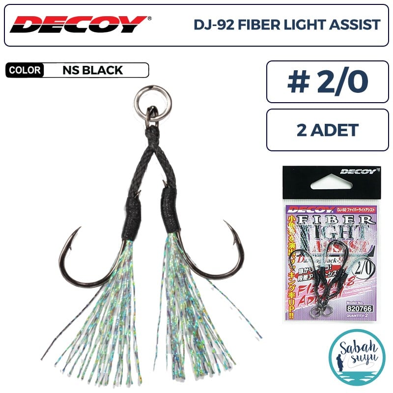 Decoy DJ-92 Fiber Tüylü Çiftli Asist İğnesi #2/0 (2 Adet)