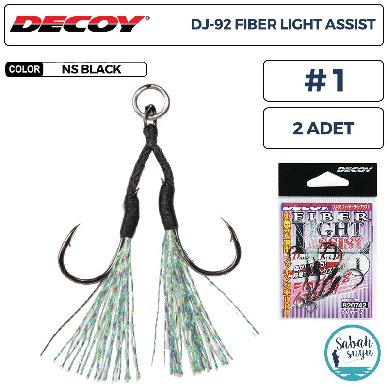 Decoy DJ-92 Fiber Tüylü Çiftli Asist İğnesi #1 (2 Adet)