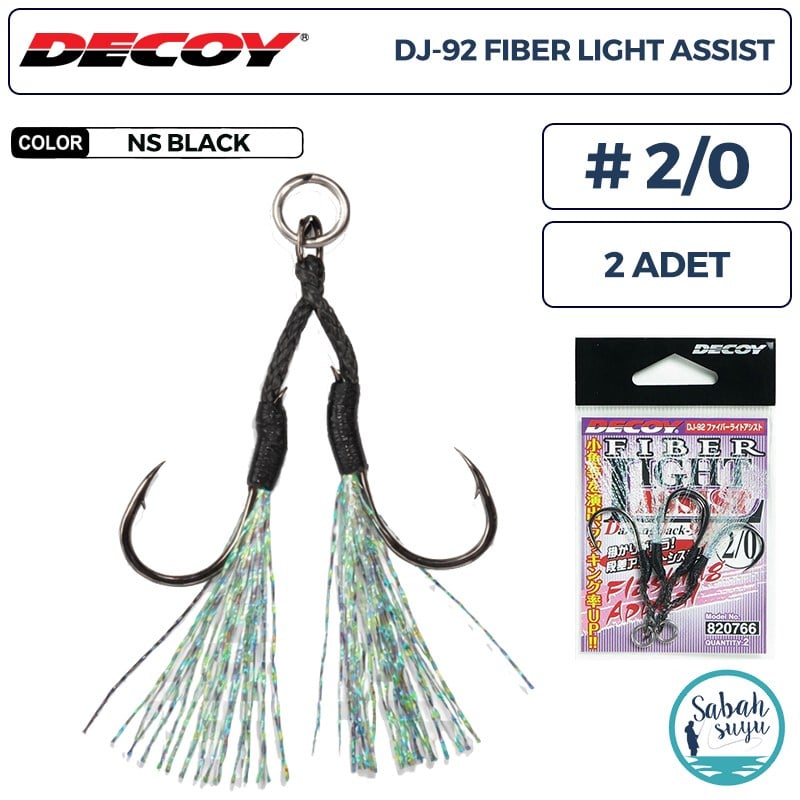 Decoy DJ-92 Fiber Tüylü Çiftli Asist İğnesi #2/0 (2 Adet)