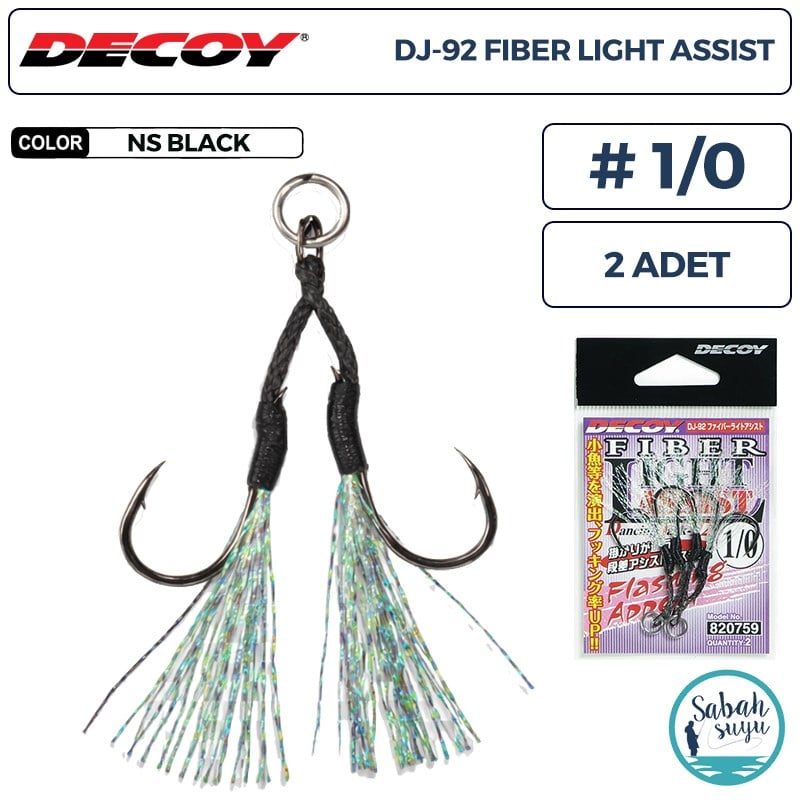 Decoy DJ-92 Fiber Tüylü Çiftli Asist İğnesi #1/0 (2 Adet)