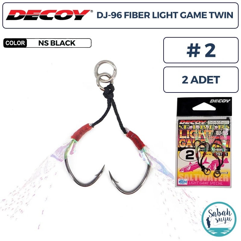 Decoy DJ-96 Fiber Light Game Tüylü Çiftli Asist İğnesi #2 (2 Adet)