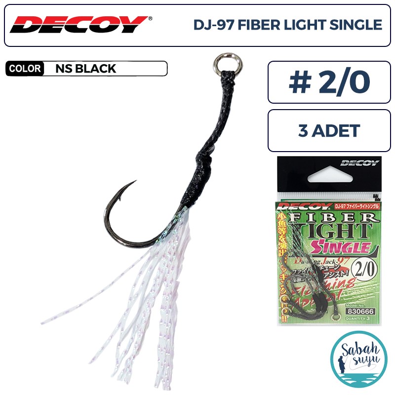 Decoy DJ-97 Fiber Light Tüylü Tekli Asist İğnesi #2/0 (3 Adet)