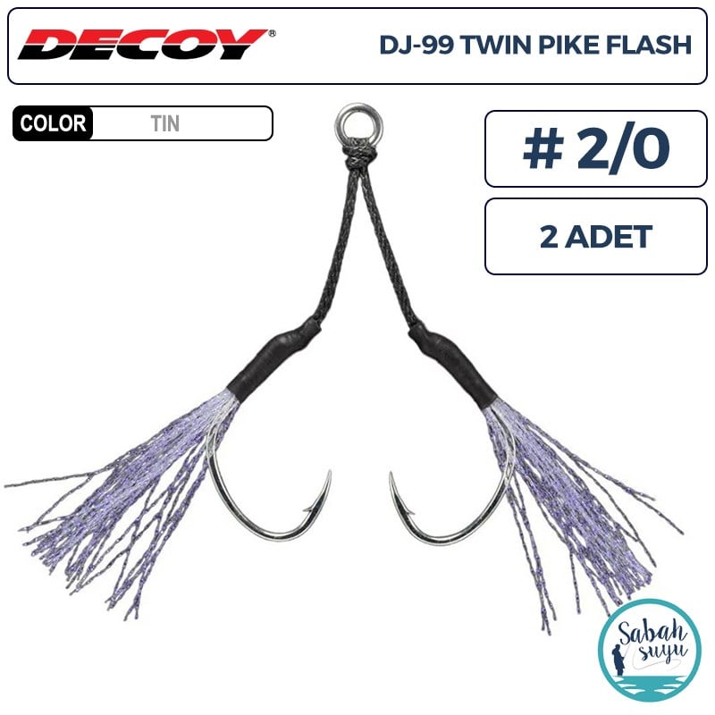 Decoy DJ-99UV Twin Pike Flash Tüylü Çiftli Asist İğnesi #2/0 (2 Adet)