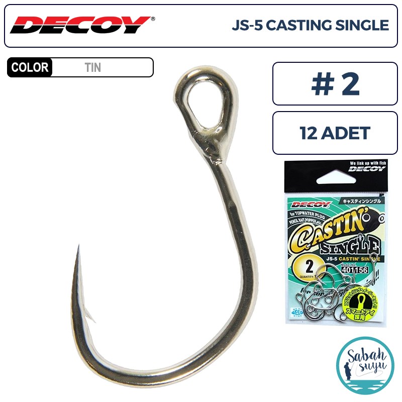 Decoy JS-5 Casting Single Tekli İğne #2 (12 Adet)
