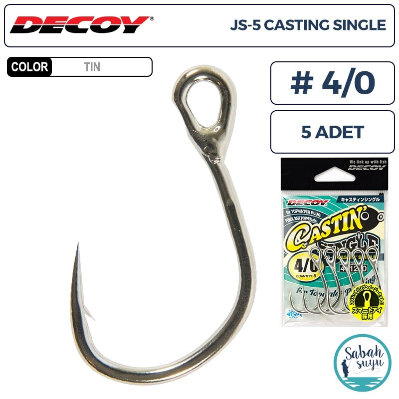Decoy JS-5 Casting Single Tekli İğne #4/0 (5 Adet)