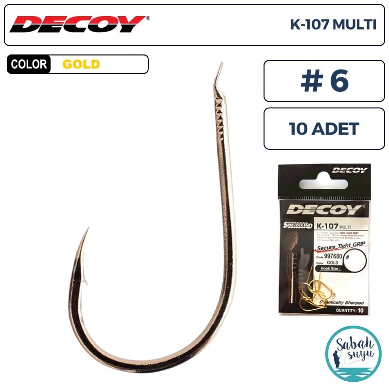 Decoy K-107 Multi Olta İğnesi Gold #6 (10 Adet)