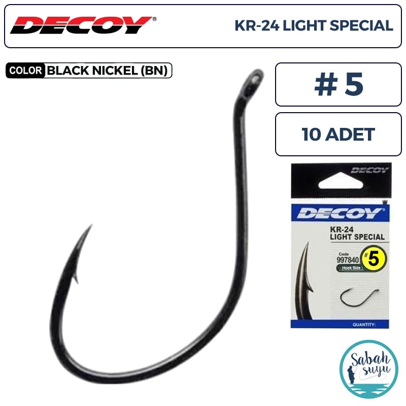 Decoy KR-24 Light Special Delikli Olta İğnesi BN #5 (10 Adet)