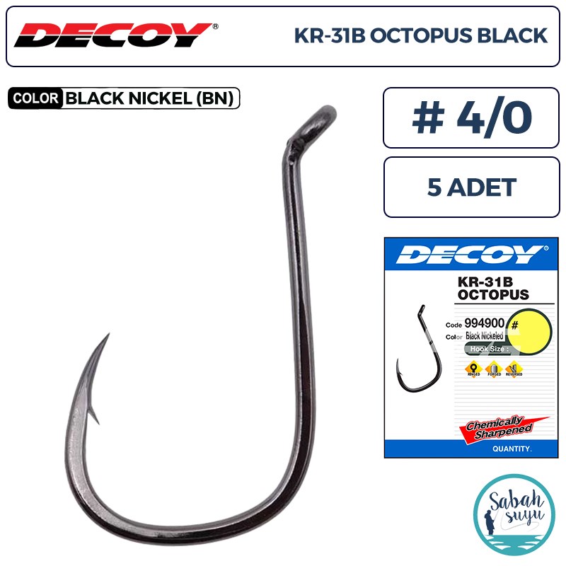 Decoy KR-31B Octopus Delikli Olta İğnesi BN #4/0 (5 Adet)